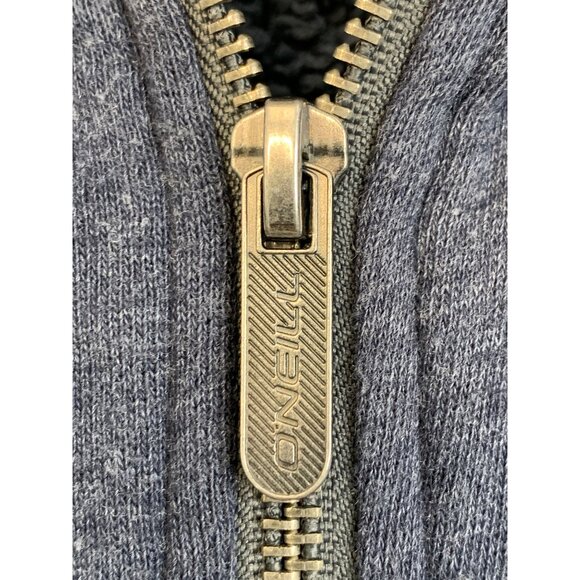 Mens O'Neill Zip Front Sweatshirt Hoodie Fur Lined Longline Cozy Warm GUC 7010 - Picture 3 of 13